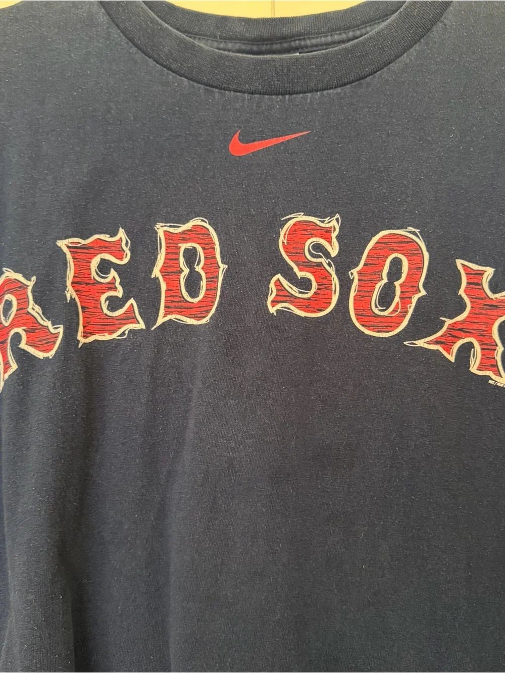 Y2K Vintage Nike Boston Red Sox Navy Graphic Tee Baggy